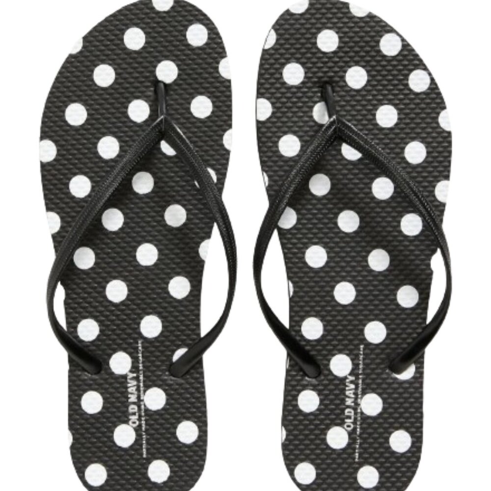 Old Navy Polka Dot Flip-Flop Sandals for Women's Size 10